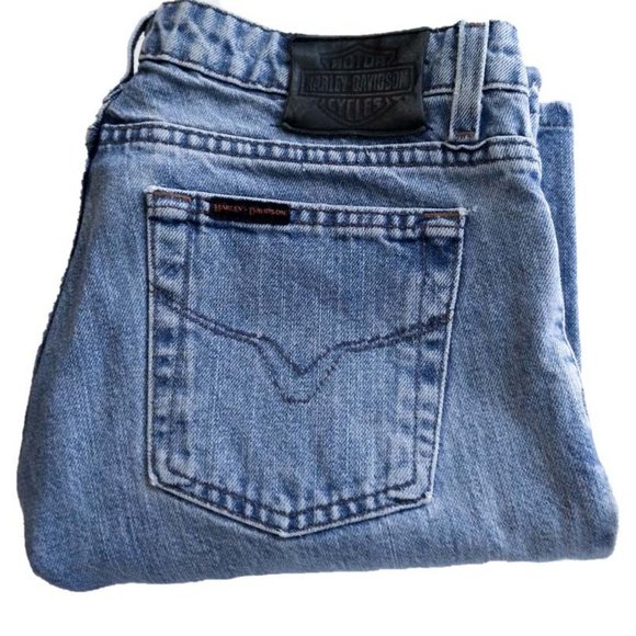 Harley-Davidson Denim - Harley Davidson Jeans Sz 10 Lite Wash Straight Leg